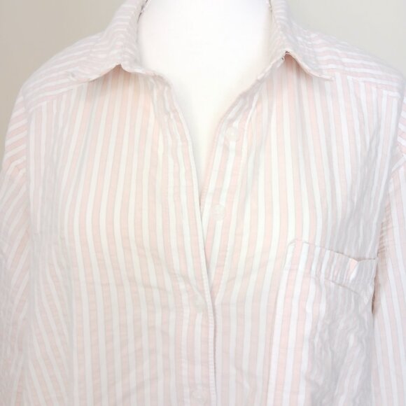 Anthropologie Oversized Striped Sleep Shirt Size Large - Picture 2 of 8